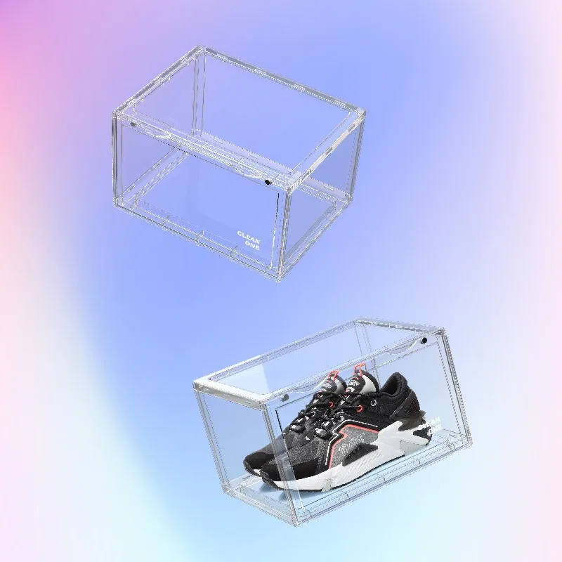 Transparent Acrylic Shoe Storage Box Living Room Sneakers Sneakers High Heels Shoe Cabinet Desktop Debris Storage Box