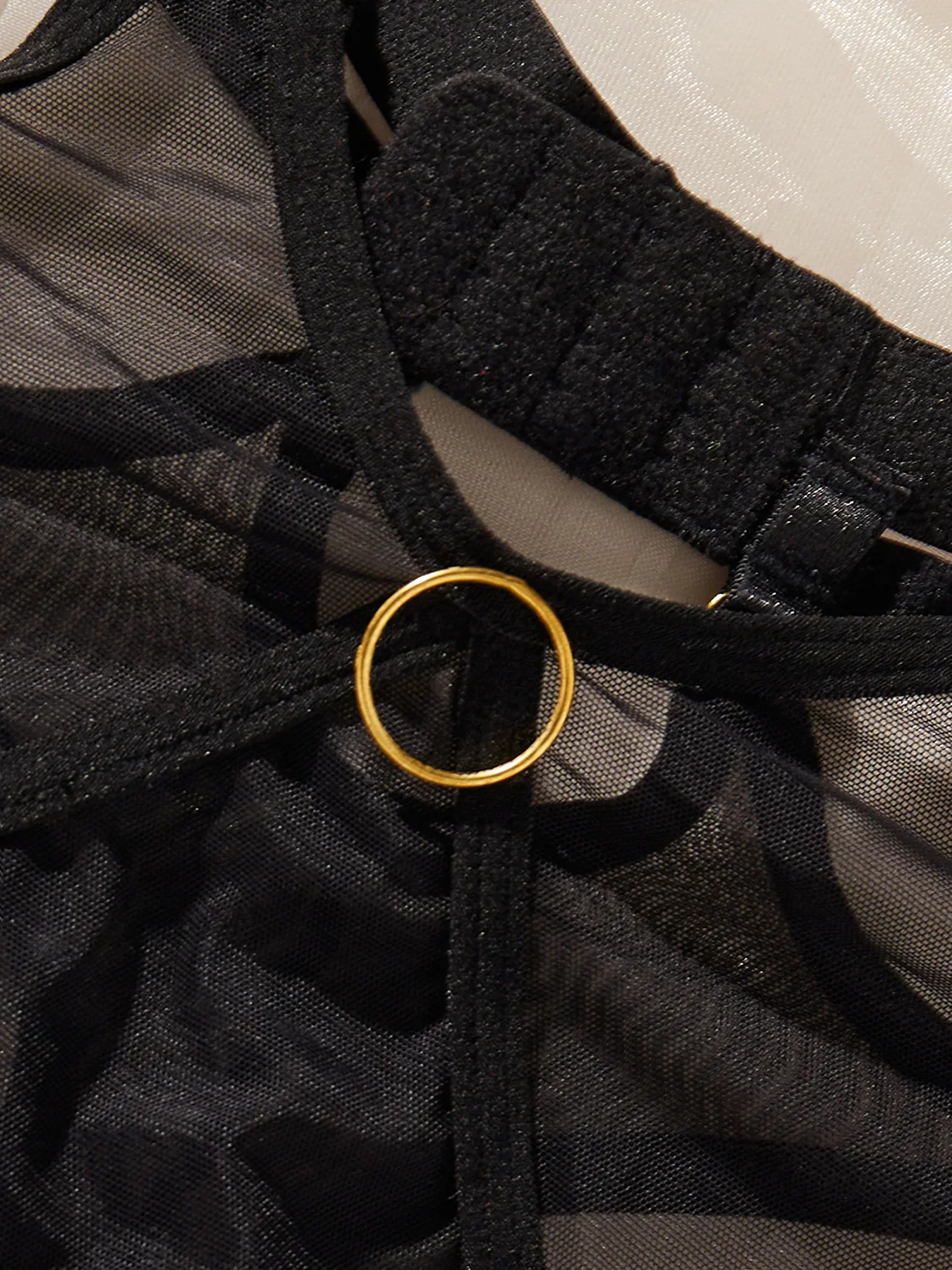 Tute erotiche sexy da donna 2024 Moda scava fuori Lingerie Cinturino americano Guaina in rete trasparente Tute porno