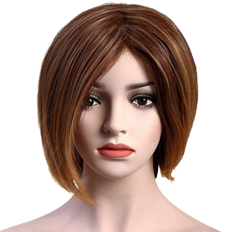 

OneDor 13 In Short Straight Hair Flapper Cosplay Costume Bob Wig (Amber Blonde)