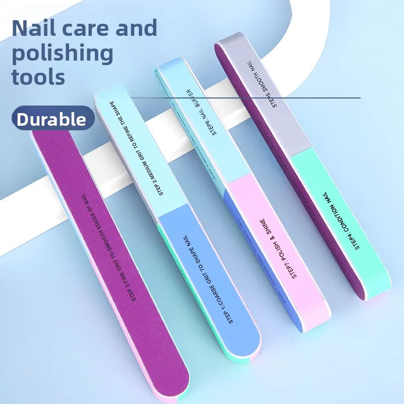 Professional 7 Sides Nail Buffers Files 1 2 3 5 12Pcs Set For Nail Art Manicure Polishing Block Buffing Tools