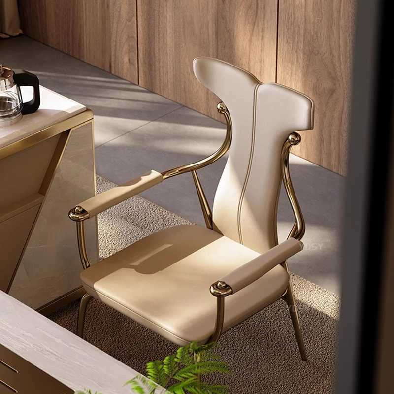 

Metal Luxury Modern Dining Chairs Computer Minimalist Comfortable Dining Chairs Designer Bedroom Muebles Lounge Suite Furniture