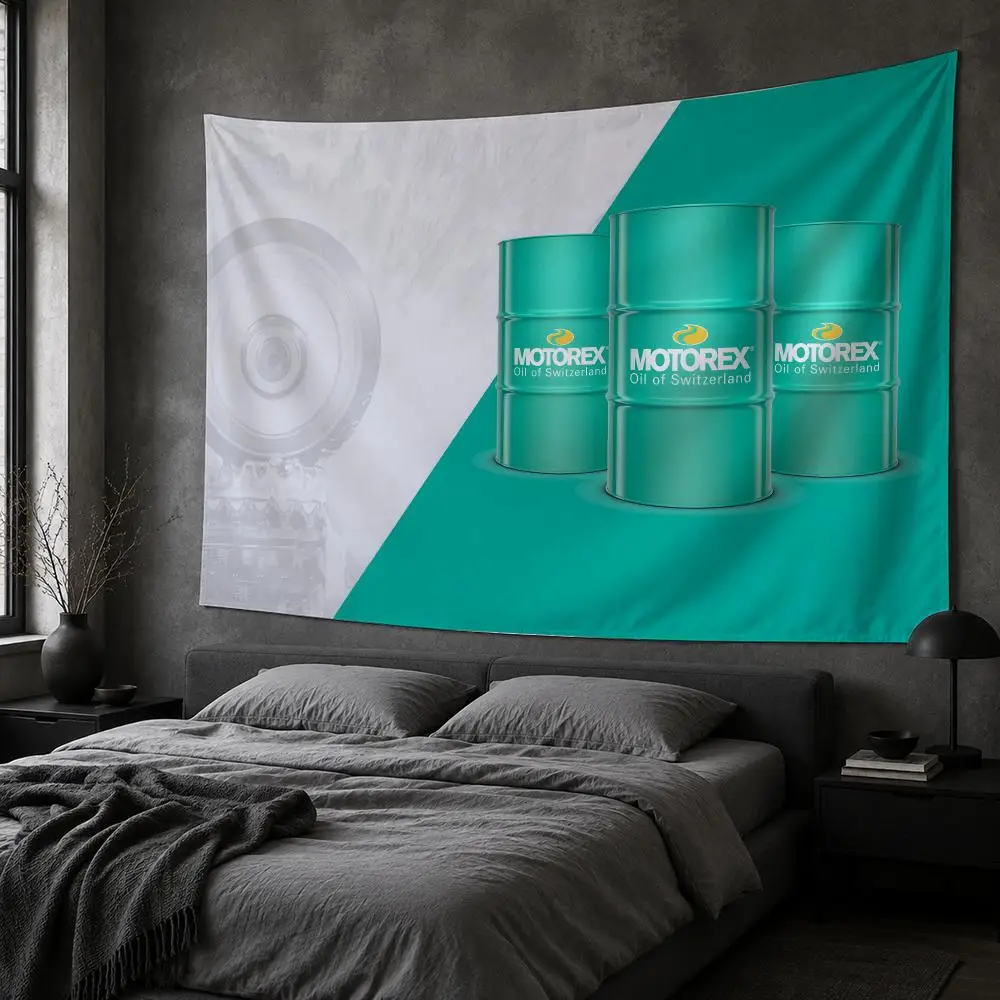 M-Motorex Oil Modification Tapestry Bedroom Living Room Bar Party House Home Dorm Interior Wall Decor Background Banner