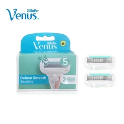 Gillette Venus Razor Blades Aloe 5 Layers Shaving Blades Suit for All Venus Holders Suitable for Sensitive Skin with Soap Bar