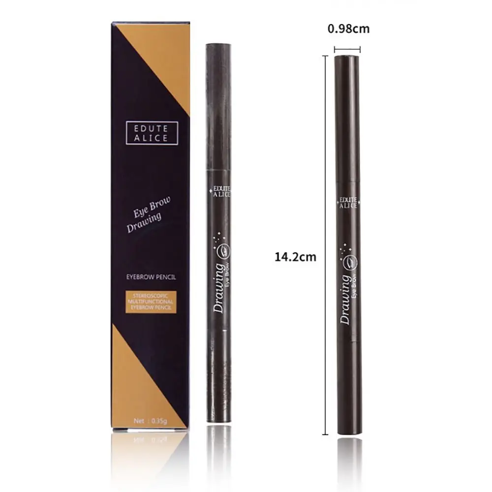 Long Lasting Eyebrow Pencil with Brush Waterproof Eyebrow Liner & Definition Automatic Rotation Cosmetic Tools Eye Makeup