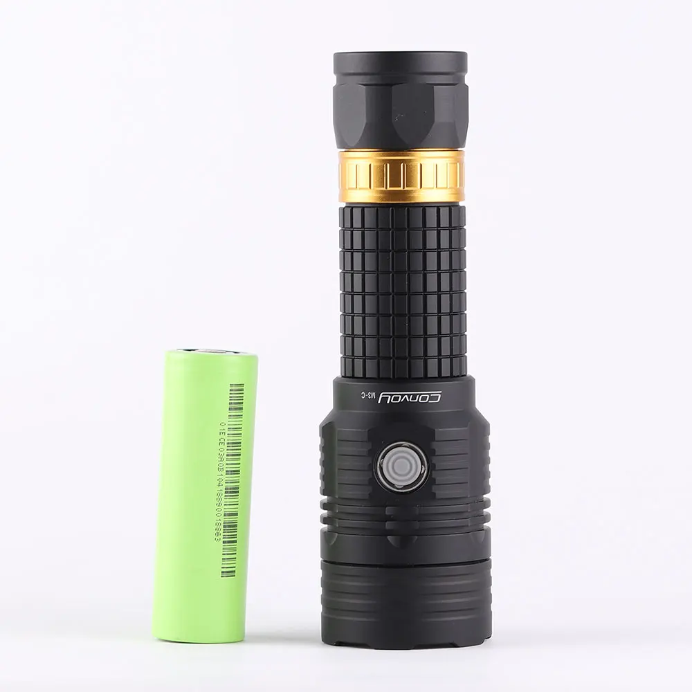 Convoy M3-C SFT40, 26650 26800 rechargeable flashlight, torch ,with 26800 extension tube ,with 26650 26800 lithium battery