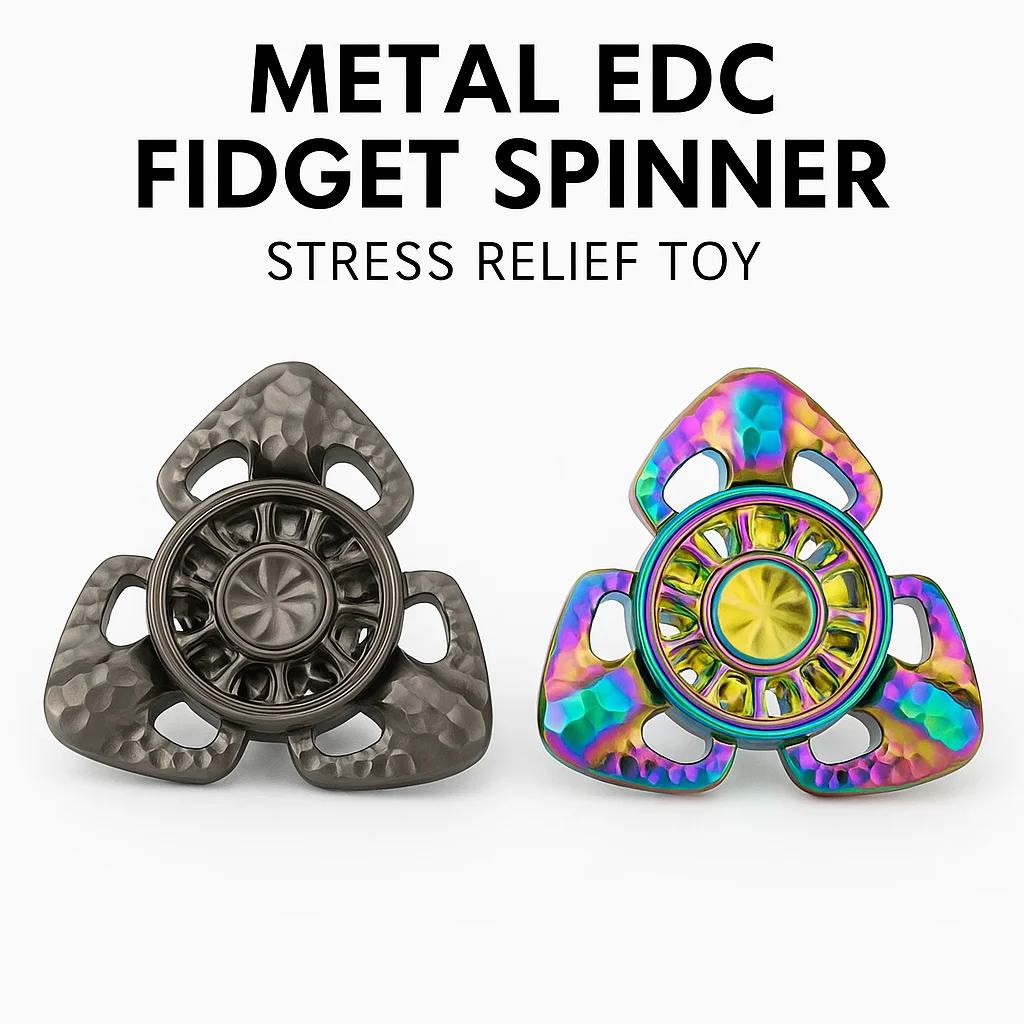 Fidget Spinner EDC de metal de alta velocidad: Tri-Spinner de precisión, juguete para aliviar el estrés para enfoque, dispositivo EDC de bolsillo