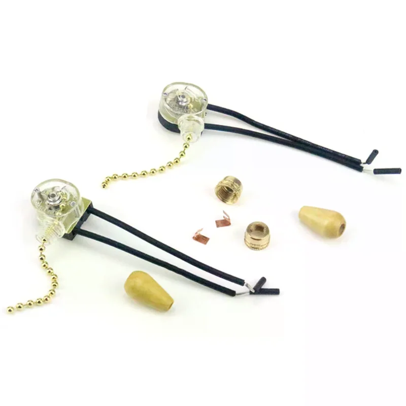 Universal Pull Chain Cord Switch Replacement Parts For Ceiling Fan Wall Lamp Light Control Accessories