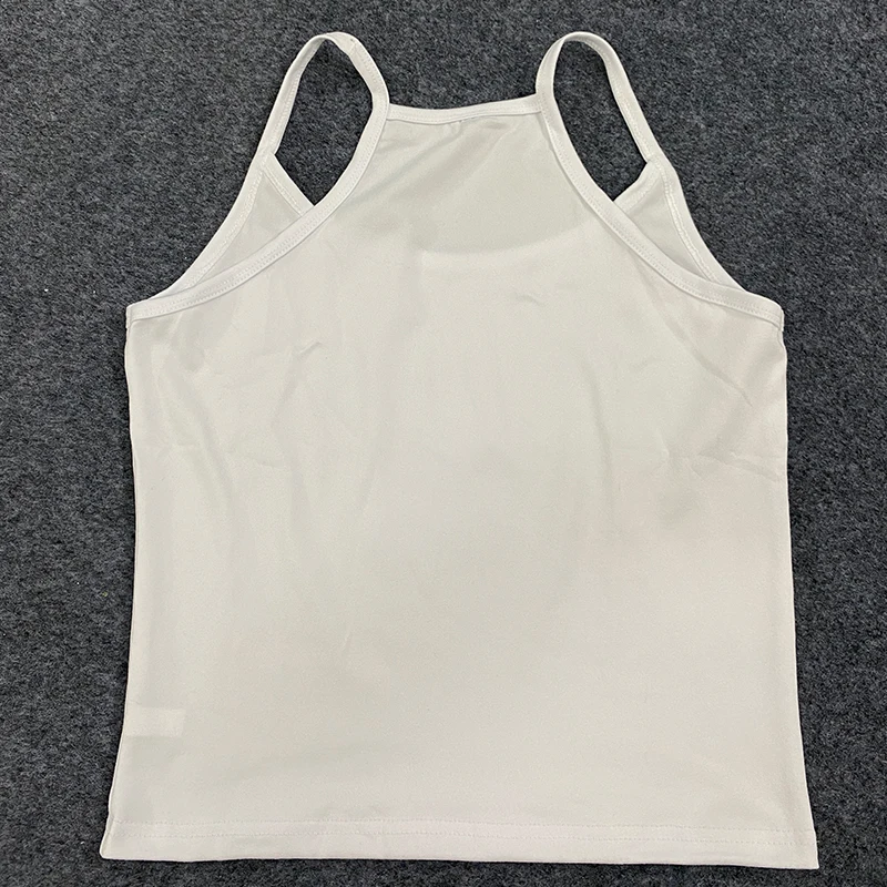 شخصية بسيطة بلون مطاطا U الرقبة مريحة ضئيلة سترة الكورية الصيف الشارع مثير الحلو حمالة عارضة خمر أعلى #4