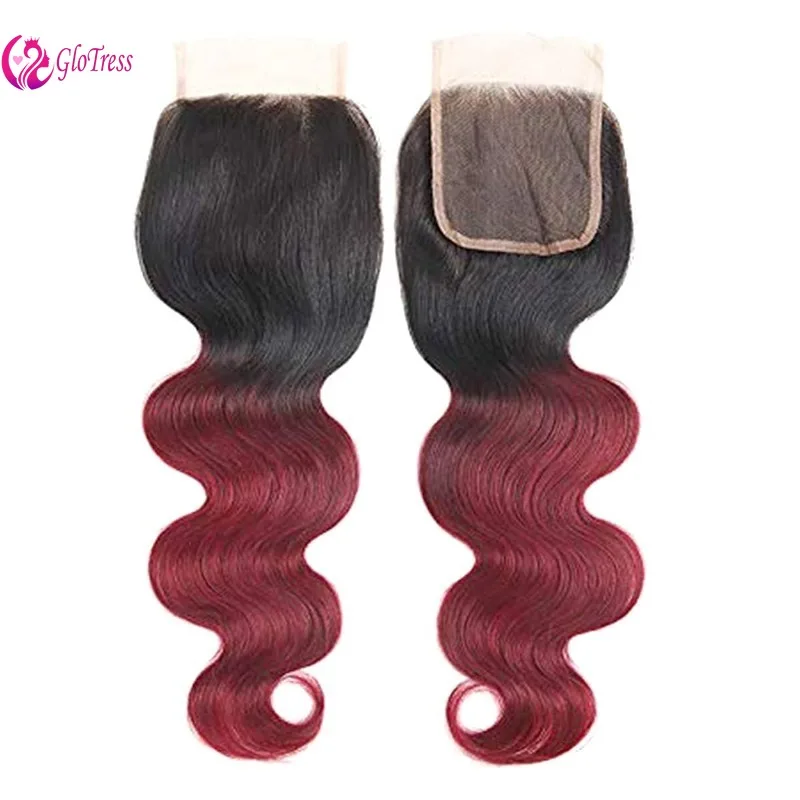 

12A 4x4 прозрачные кружевные человеческие волосы с объемной волной 1B/99J, высококачественные бразильские волосы Remy, 8-22 дюйма, швейцарское кружево для женщин