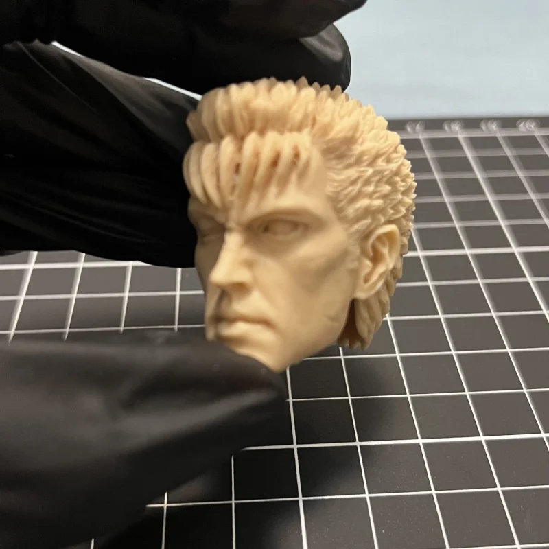 

1/6DarkWarriorHeadSculptUnpaintedResin - BattleScarredFacewithDetachable Hair for12Inch ActionFigureCustomization,HyperRealistic