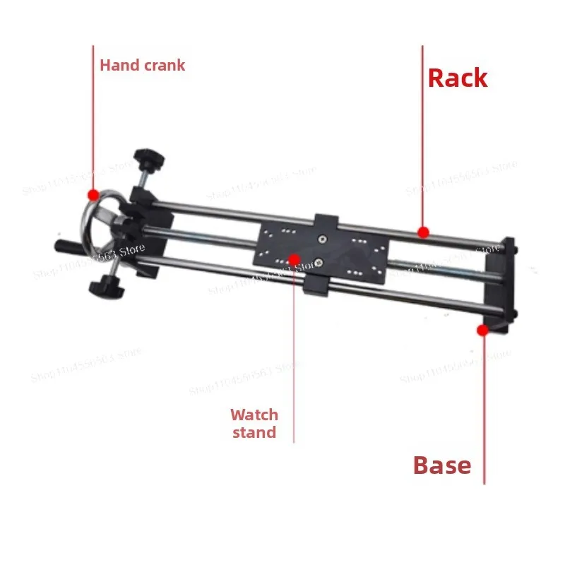 500N/50KG Hand-cranked Horizontal Force Gauge Test Stand, HLA Spiral Rack Push-pull Force Meter Bench