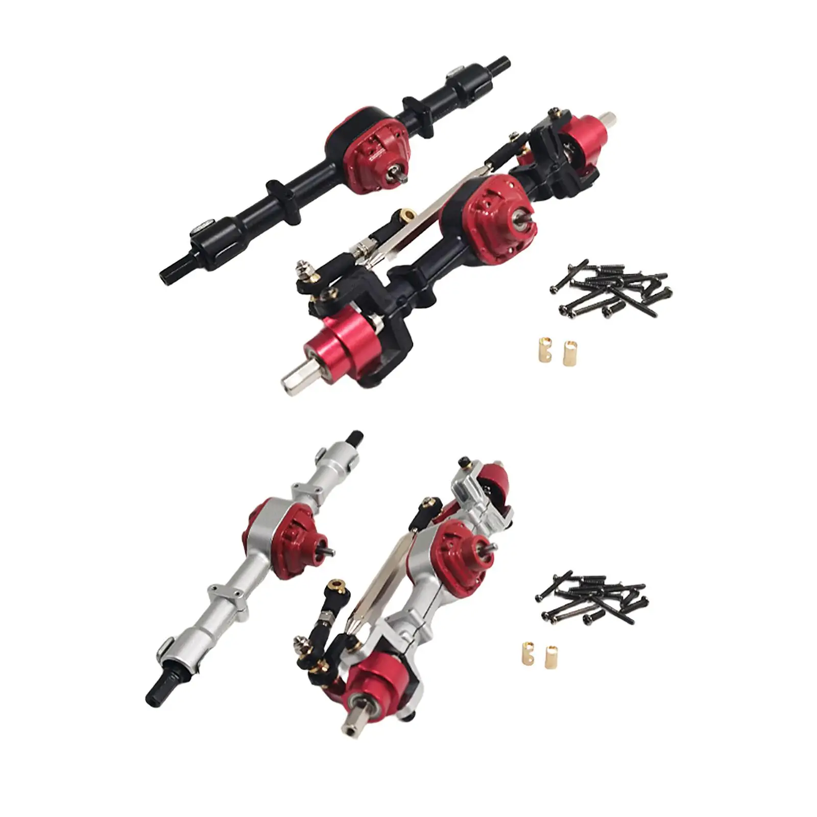 

1:12 RC Car Front and Rear Axle Set, Sturdy, Metal Replace Parts, Easy Installation for MN78 MN82 RC Vehicles