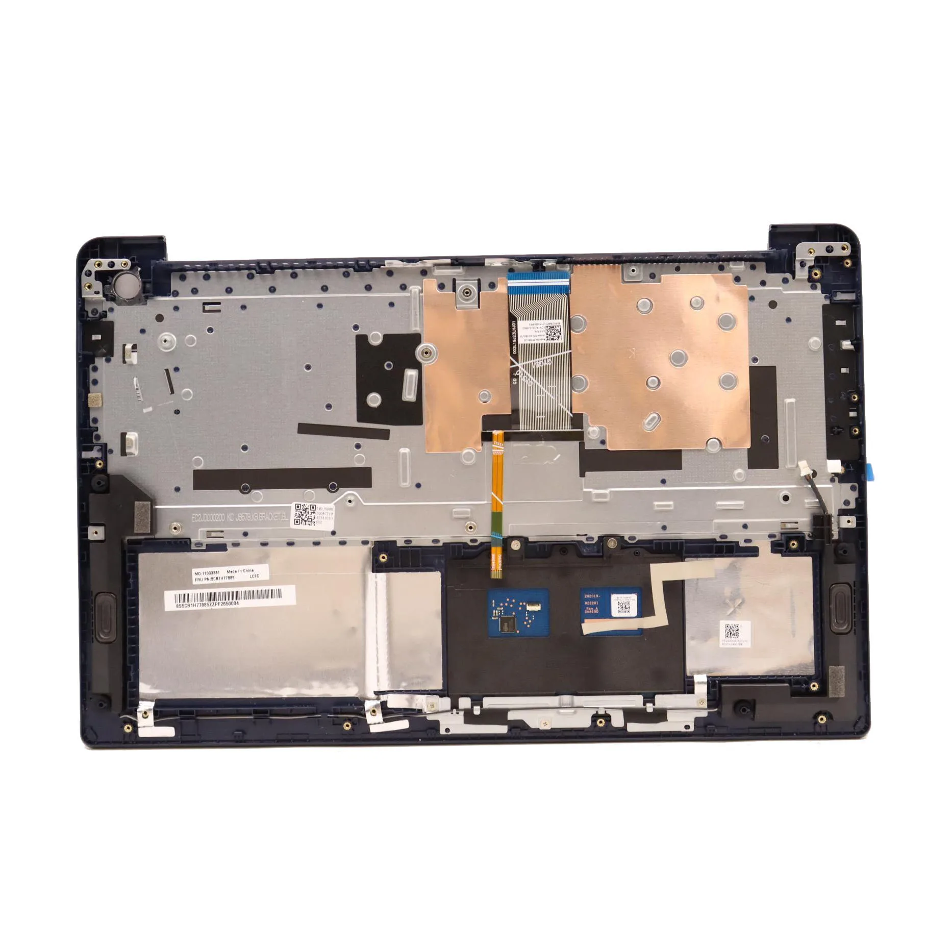 

Подставка для рук и клавиатура для ноутбука Lenovo IdeaPad 3 15IAU7 3 15ABA7, английская раскладка US, 5CB1H77885, с подсветкой, тачпадом и сканером отпечатков пальцев, синие