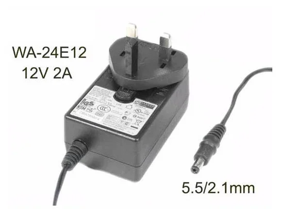 

APD/Asian Power Devices WA-24E12, 12V 2A, Barrel 5.5/2.1mm, UK 3-Pin Plug Power Adapter