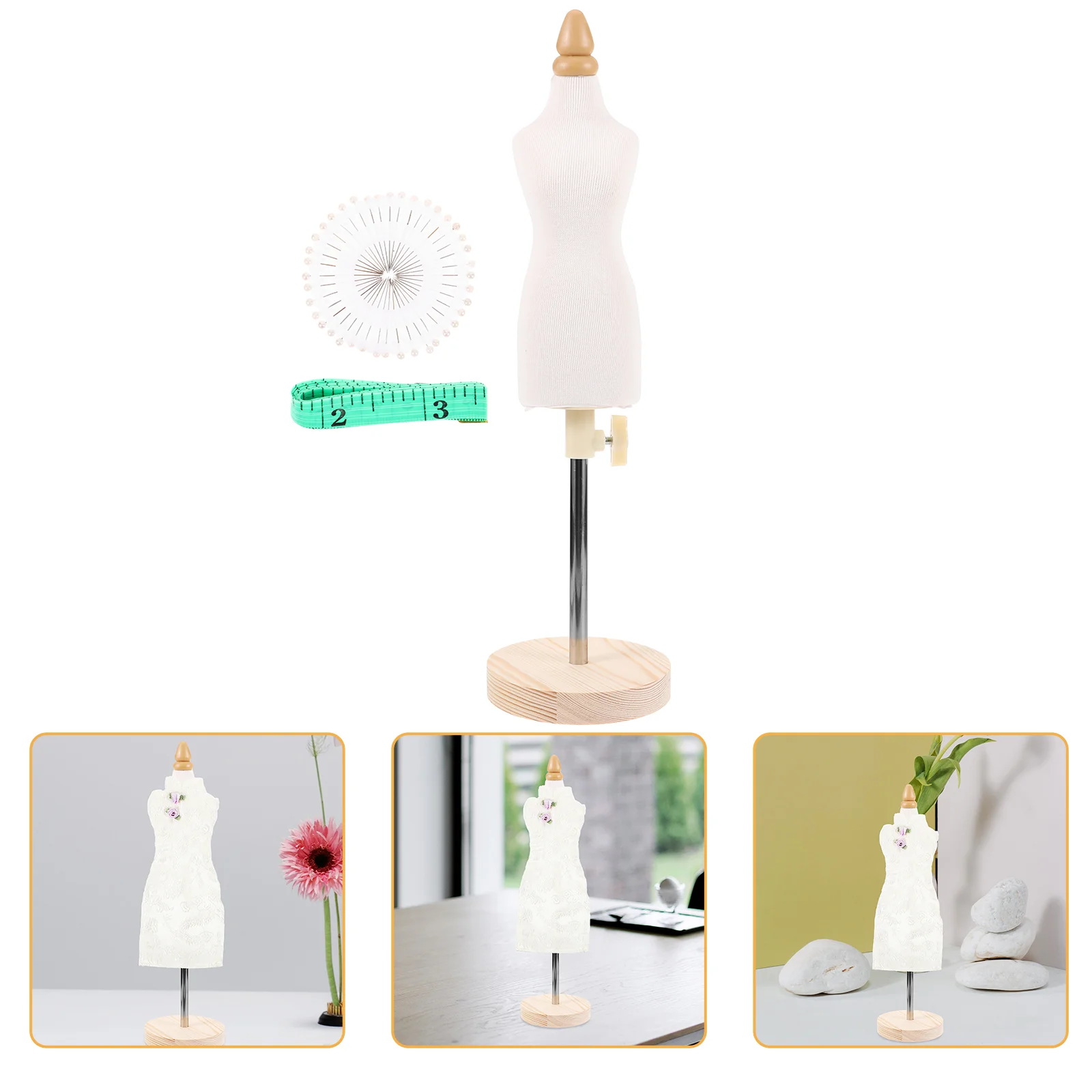 Sewing Model Bust Mannequin Woman Dress Display Stand Clothing Clothes Rack Outfit Pu Desktop Standing Miss Baby