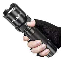 Strong Light Flash Light Multi-function Bright LED Flashlight USB Rechargeable Zoom/Fixed Focus Outdoor Camping Flashlight