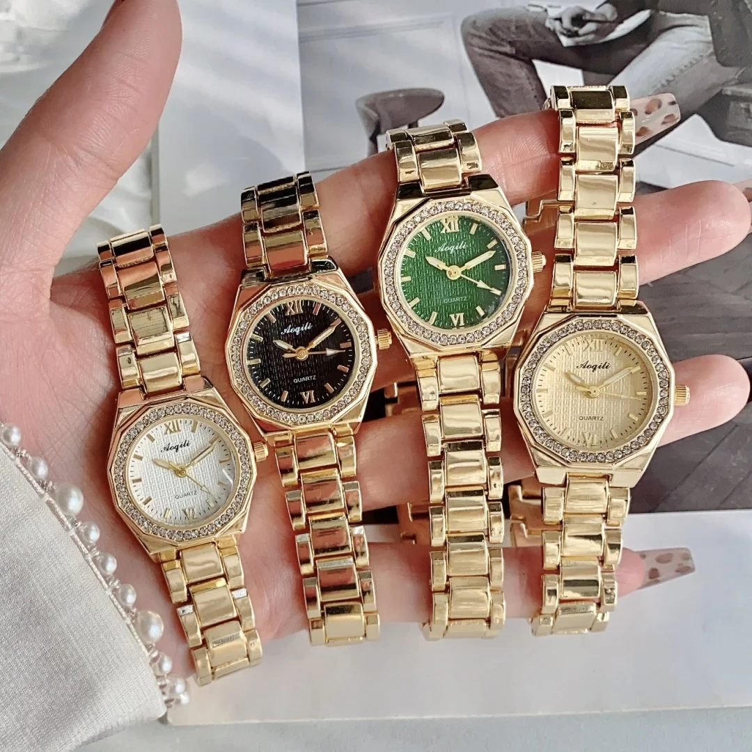 Роскошные золотые кварцевые наручные часы для женщин, женская мода, повседневный браслет, женские часы для девочек, часы Montre Relogio Feminino