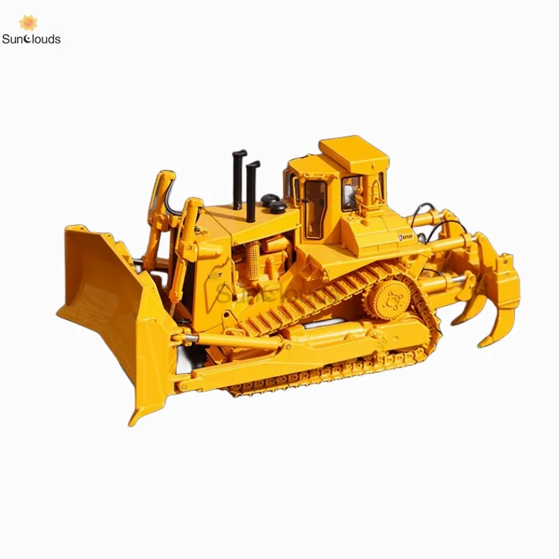 CAT Alloy 1:48 Scale Model Track Type Tractor D10 Bulldozer Model Toy with Windows Die Cast Model Toy Car & Collection Gift