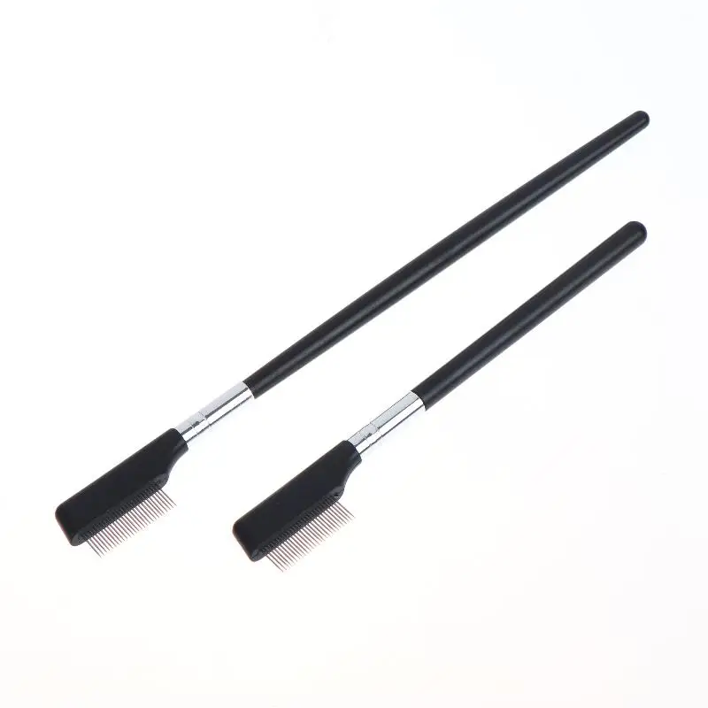 Metal Teeth Eyelash Comb Precision Lash Separator Tool Non-slip Grip Mascara Clump Remover for Home Beauty Makeup Use