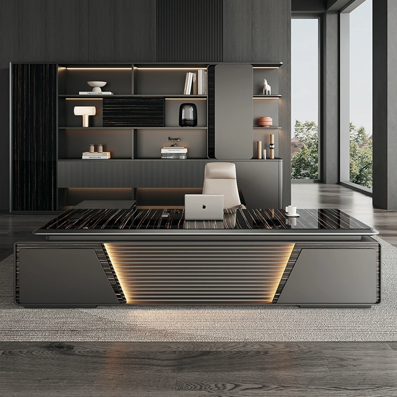 Office Computer Desk Chair Combination President Manager Study Standing L Shaped Boss Desks Bedroom Modern Writing Furniture