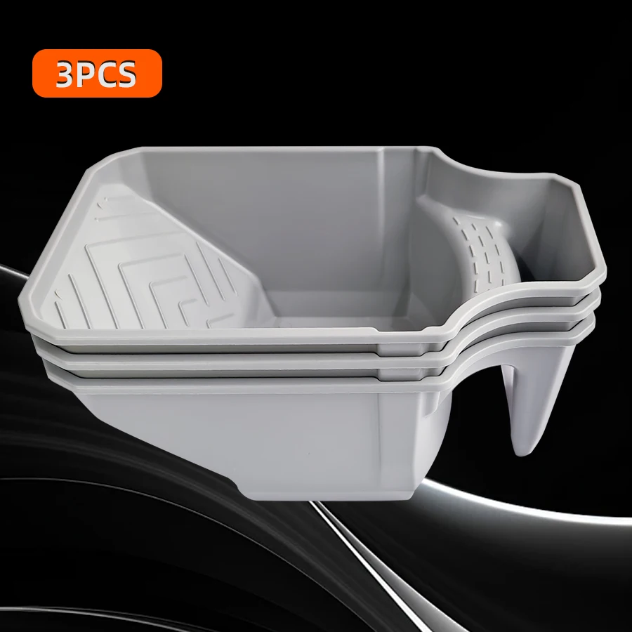 3-Piece Value Pack 4' Hand-Held Paint Cup with Paint Brush Card Slot and Roller Brush Bevel Design, Roller Brush Easy to Match
