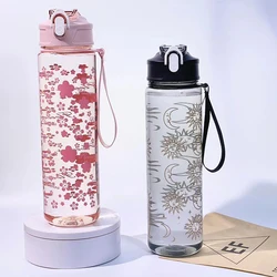 800ML Cherry Blossom Large Capacity Water Bottle - Cute, Portable & Seal-Proof for Outdoor Activities, PVC-Free PC Material