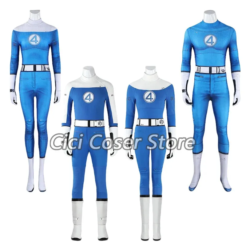 

qq28LQFour Mister Fantastic Косплей Костюм Невидимый Женский Комбинезон Человеческий Факел Наряд Для Хэллоуина Взрослых Женщин Мужчин