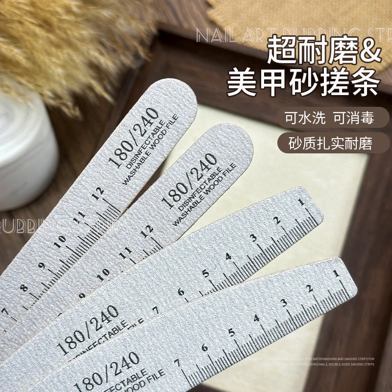 YYM 10PCS Nail Care Tools Nail Files Nail Buffers Nail Strips, Rulers, Wooden Blocks Nail Files Sanding Strips Washable