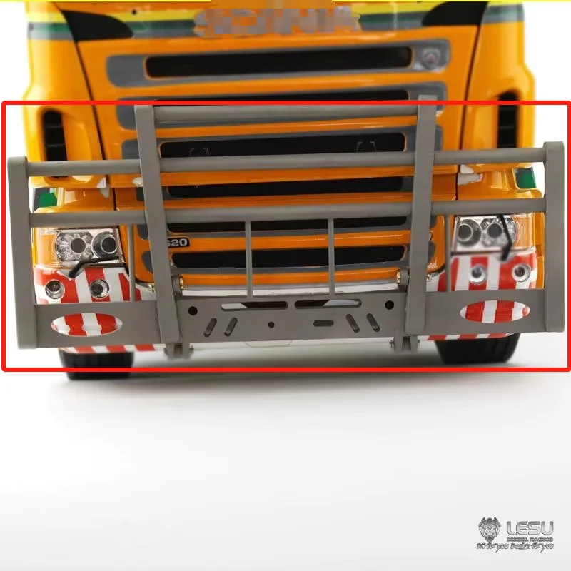 LESU 1/14 Truck tow head remote control toy metal crash fence R470 R620 front bumper cattle fence