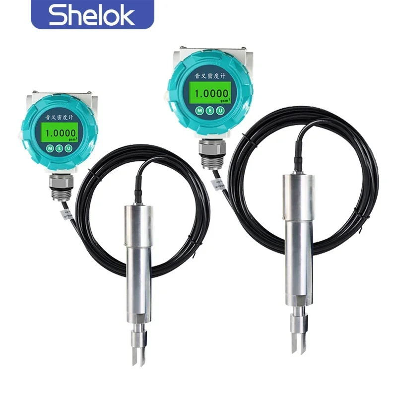 Shelok Factory High Stability Explosion-proof Insertion RS485 4-20mA Online Tuning Fork Density Meter