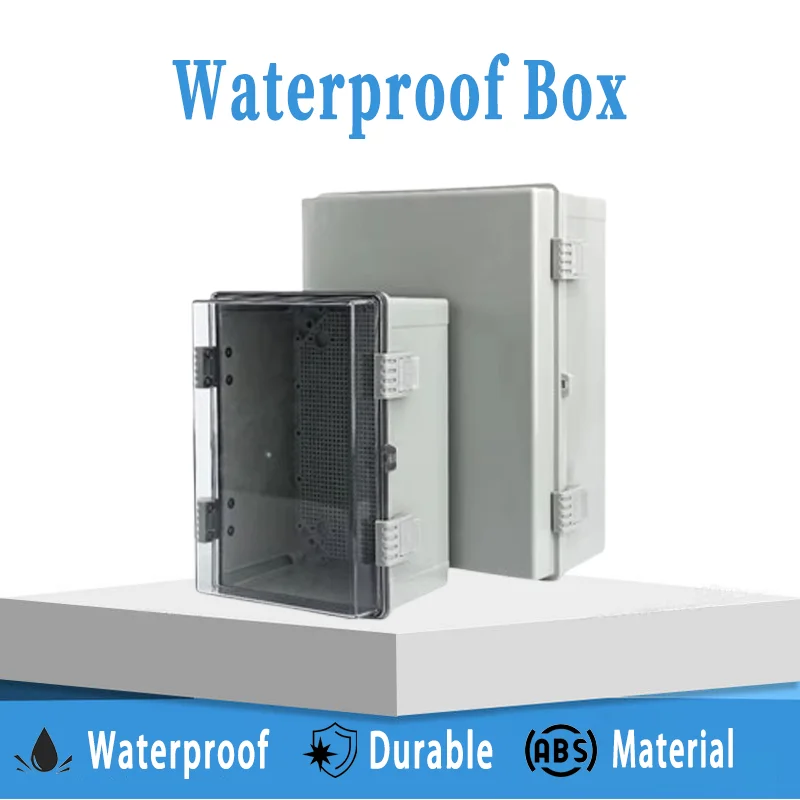 

IP66 Waterproof Gray/Transparent ABS Enclosure Electrical Junction Box Outdoor Sealed Switch Power Case Distribution Boxes