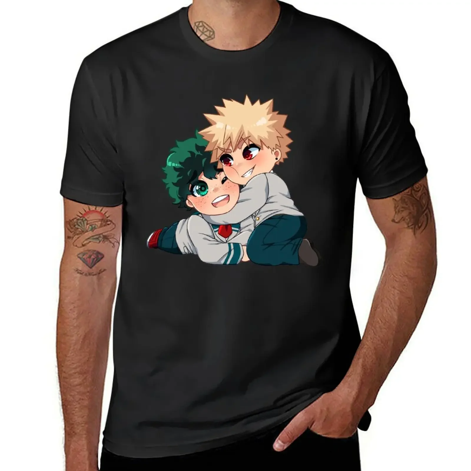 BakuDeku Snuggles T-Shirt plus size tops oversized t shirt black t-shirts for men