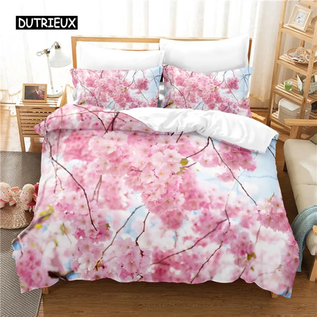 

Pink Flower Bedding Set Duvet Cover Set 3d Bedding Digital Printing Bed Linen Queen Size Bedding Set Fashion Design