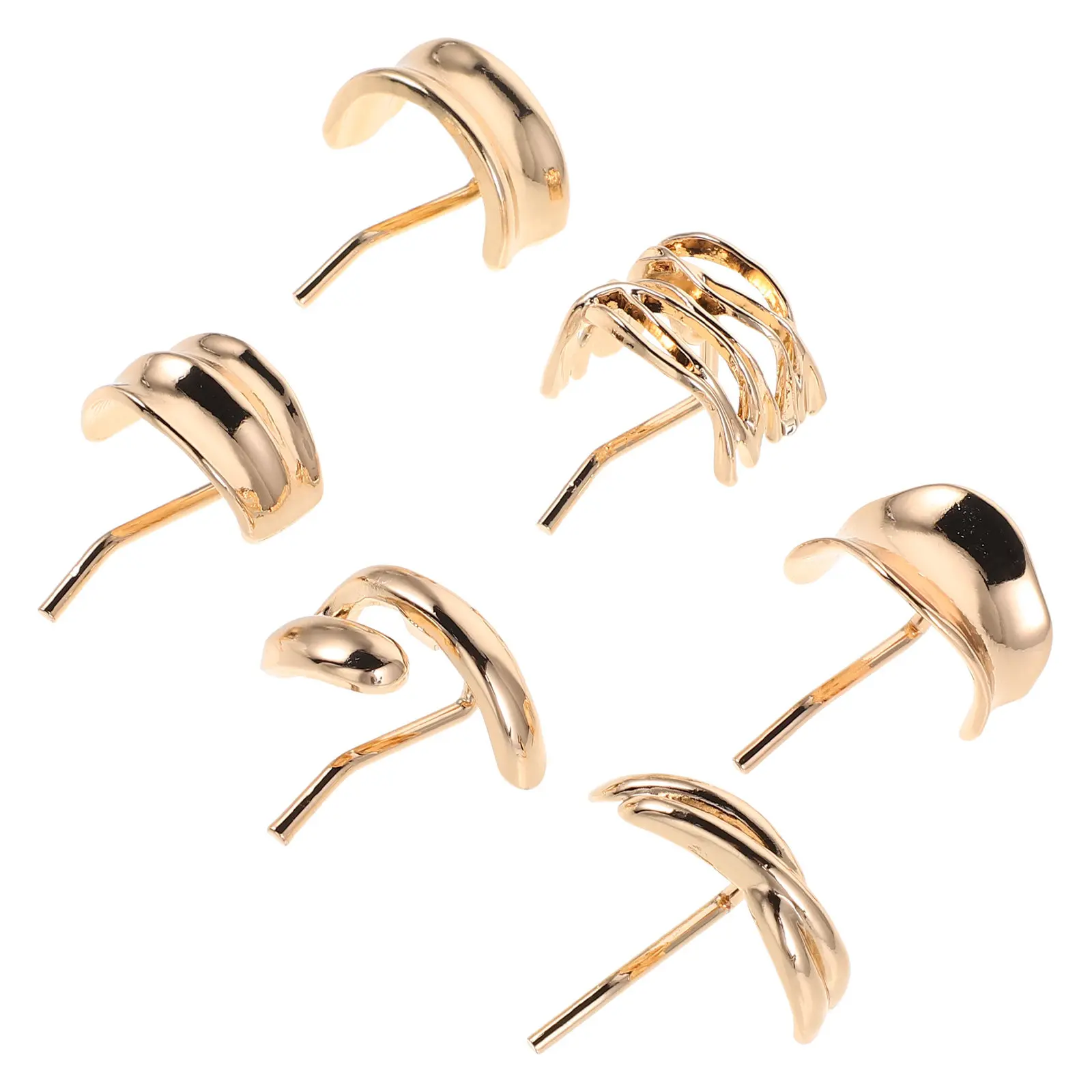 6Pcs Vintage Hair Fork Clips Alloy Ponytail Accessories for Women Secure Hold French Decorative Hair Ring Retro Hairpin Set
