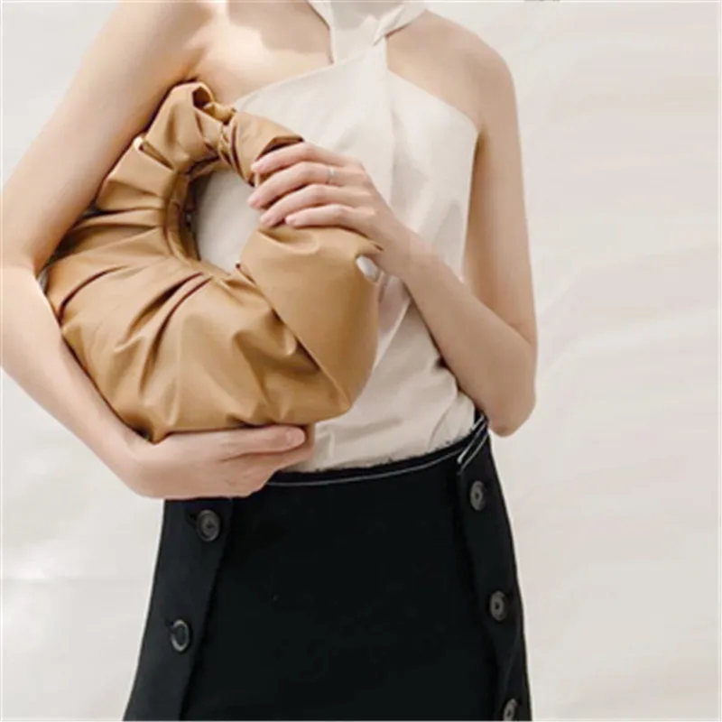 Horn fold bag ring cloud bag ins Xiaohongshu rope knot dumpling bag