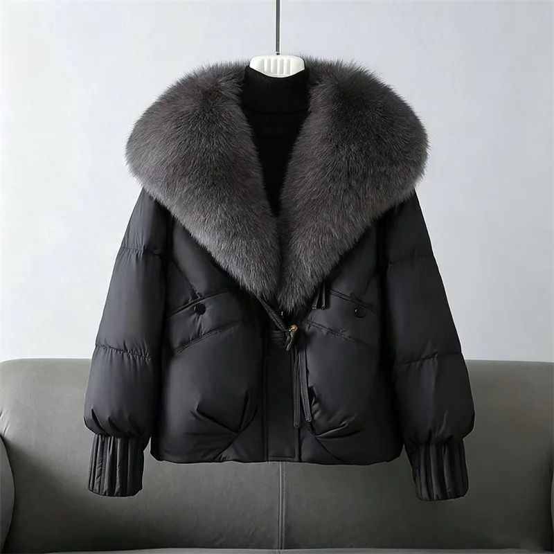 Women's High-end Cotton Jacket New Temperament Thicken Warm Down Cotton Padded Coat Female Big Collor Quilted Parkas Outwear