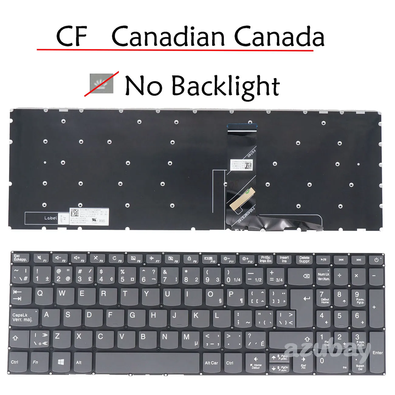 Teclado para Lenovo ideapad 520-15ikb 320-17ast 320-17abr 320-17ikb 320-17isk V320-17isk 17ikb, 330-15IKB 330-17IKB Canadiense