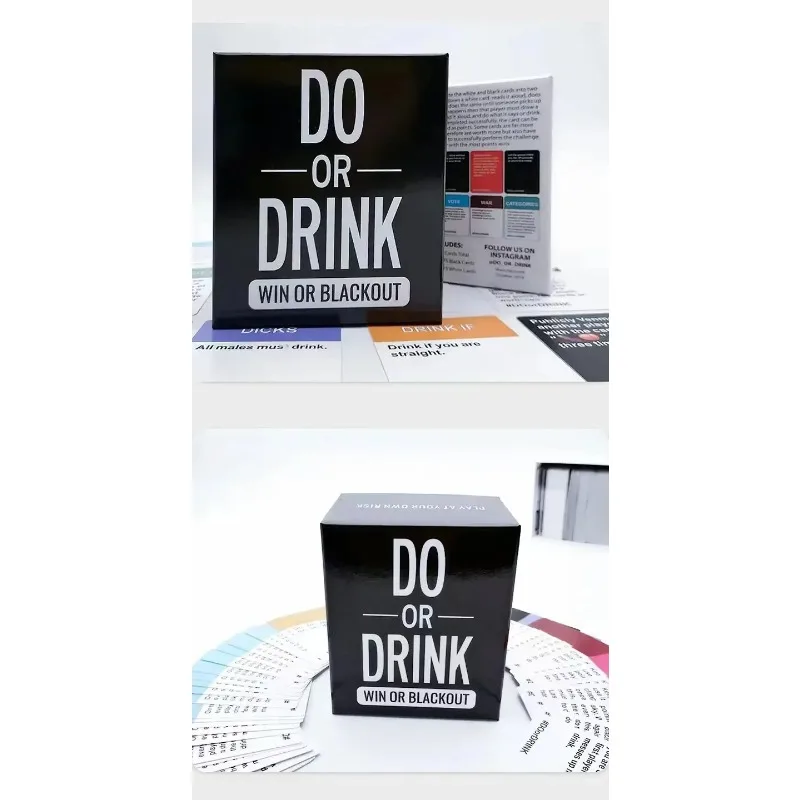 DO OR DRINK Drunk Card Adult Party Funny Board Game For Adult Birthday/ Drinks Strategy Party/ Camping Game Cards Halloween Prop