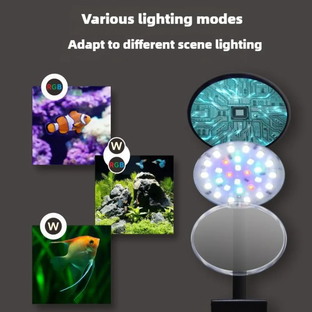 

Clip on LED Aquarium Light Dimmable Fish Tank Fixture with Timer 5V USB Freshwater Plant Grow Lamp for Aquatic Environments