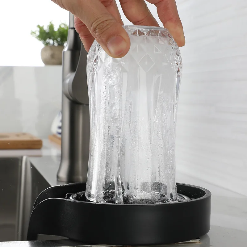 cdbm Plastic High‑Pressure Glass Rinser, Press‑Type Automatic Cup Washer for Home, Bar, KTV & Coffee Shop