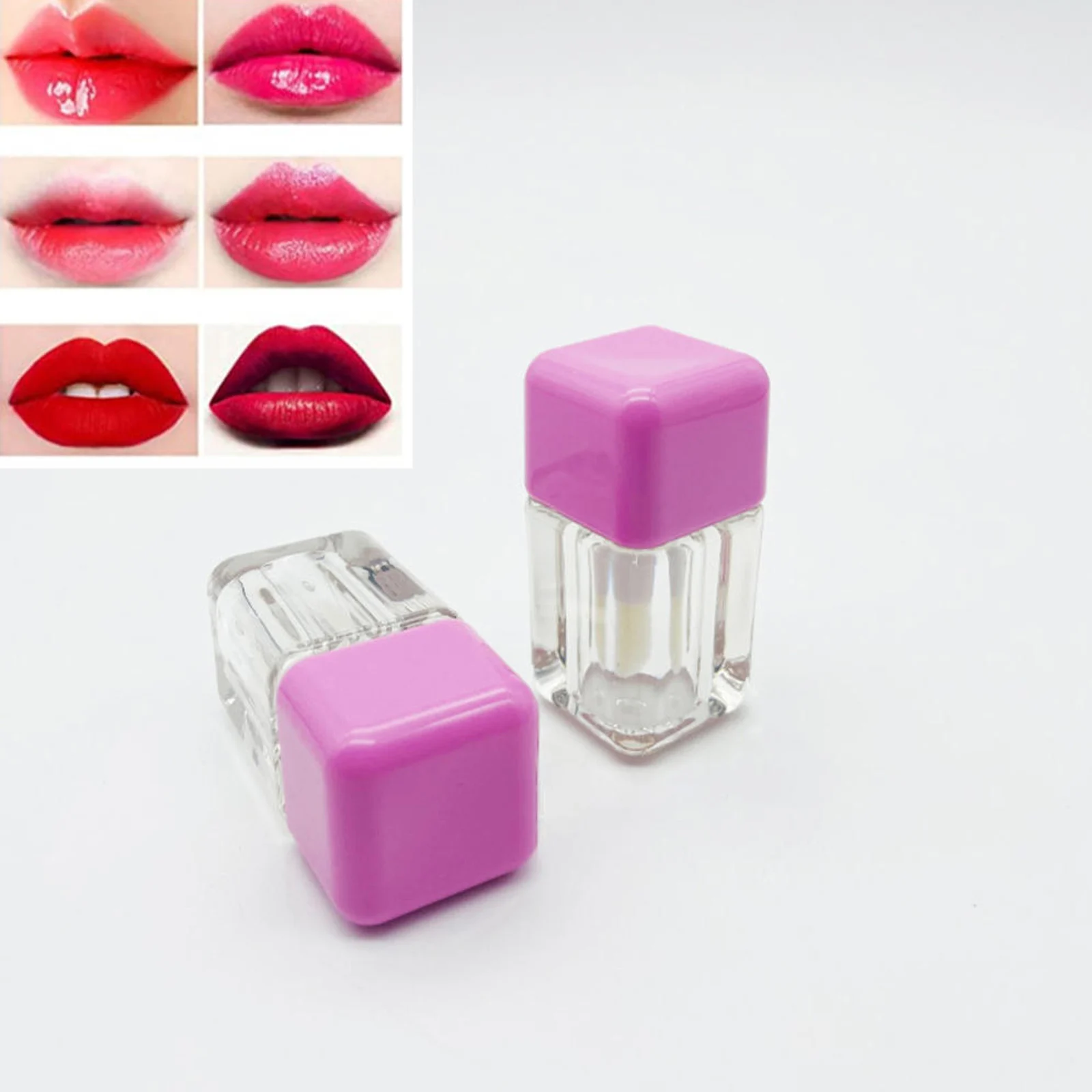 Bottiglia di plastica Bottiglia quadrata per lucidalabbra Tubo vuoto Mini tubo per rossetto per cosmetici per trucco per la cura personale