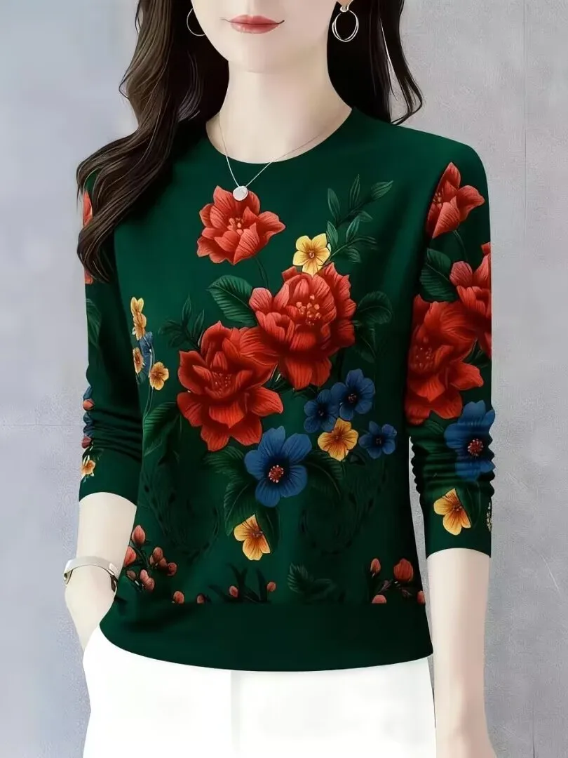 

Faionable Round Ne Long Sve Base irt, женская новинка осени 202, модная футболка Mommy Sle с прикрытием живота, удобная посадка