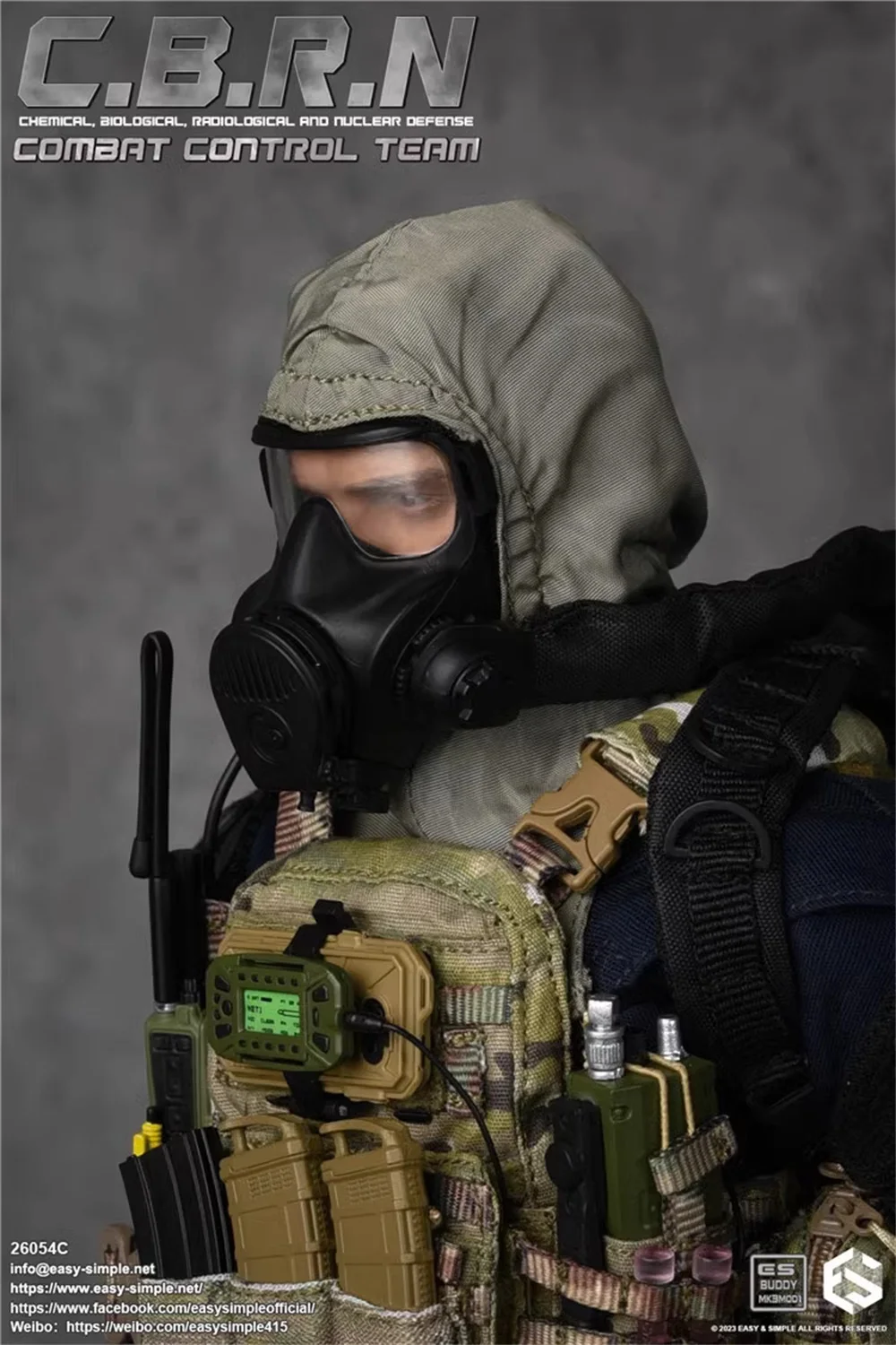 1/6 Easy & Simple ES 26054C CBRN Army Soldier Combat Control Team Operator Set completo Action Figure mobile Doll Gift For Collect