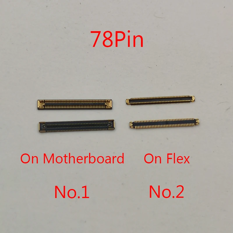 10pcs 40 78 Pin LCD Display Screen FPC Connector For Samsung Galaxy A73 5G A736 A736B A736B/DS USB Charging Charger Battery FPC