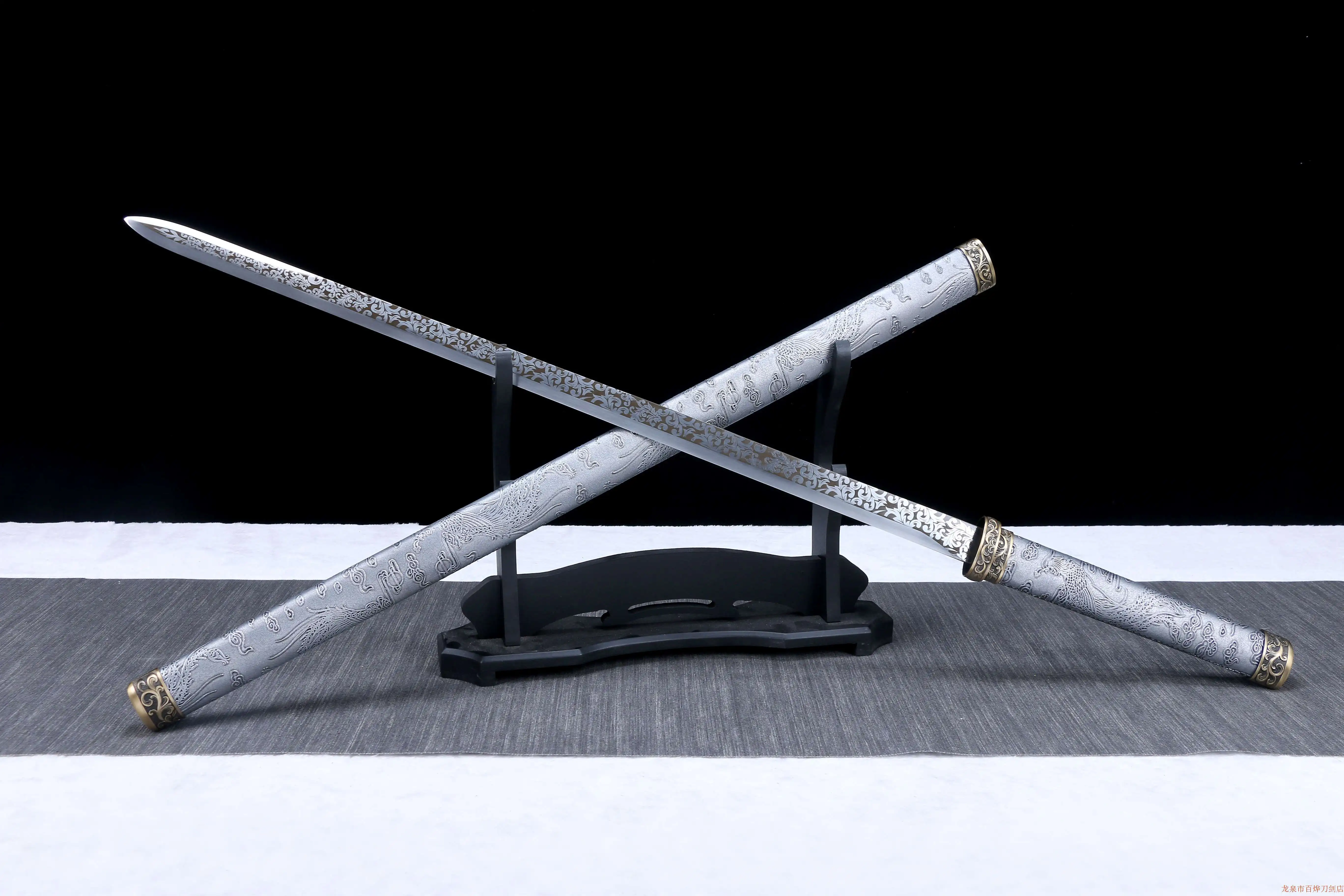 

102 cm Medieval White Phoenix Sword Viking katana Battle Preparation Ninja Kung Fu Martial Arts full tang Manganese Steel Templa