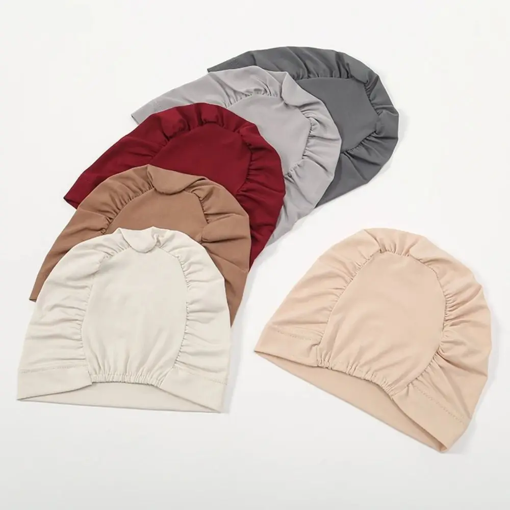 

New Premium Muslim Hijab Caps Fashion Cotton Elastic Bonnet Cap Solid Color Musliman Turban Closed Hijab Underscarf