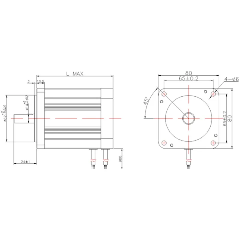 400W 310V High‑Speed Brushless Spindle Motor 6000RPM Model 80, Industrial Motor for Coil Winding Machine