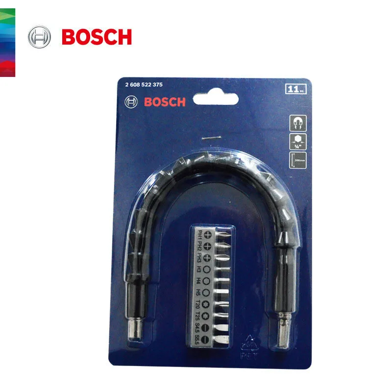 

Bosch Screwdriver Bit Flexible Shaft 11Pcs Kit Universal Electric Screwdriver Shaft Connection Soft Extension Rod Accessories