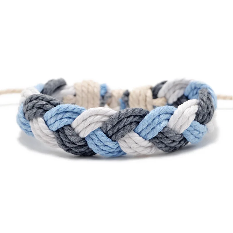 Women Man Woven Friendship Bracelet Handmade Braided Rope Men Weave Hand Strap Bangle Wide Adjustable Charm Couple Jewelry