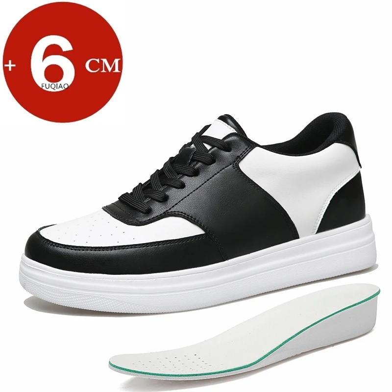 

Кожаная повседневная обувь унисекс с лифтом 6 см, увеличивающая рост дышащие удобные спортивные стильные кроссовки-лифты для мужчин и женщин